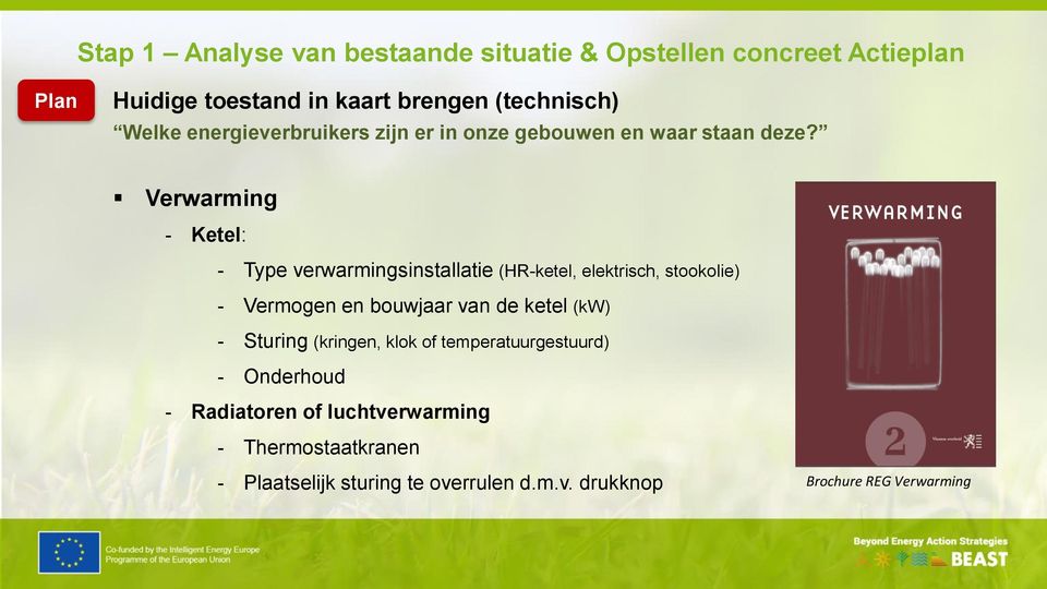 Verwarming - Ketel: - Type verwarmingsinstallatie (HR-ketel, elektrisch, stklie) - Vermgen en buwjaar van de ketel (kw)