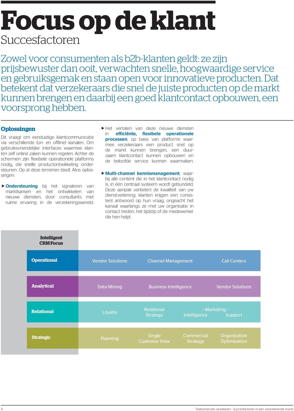 Oplossingen Dit vraagt om eenduidige klantcommunicatie via verschillende (on- en offline) kanalen. Om gebruiksvriendelijke interfaces waarmee klanten zelf online zaken kunnen regelen.