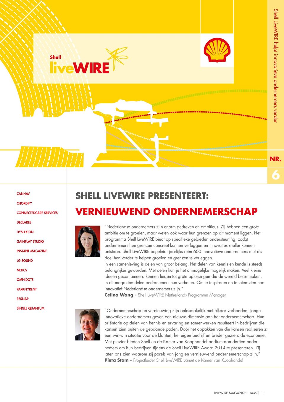 Het programma Shell LiveWIRE biedt op specifieke gebieden ondersteuning, zodat ondernemers hun grenzen concreet kunnen verleggen en innovaties sneller kunnen ontstaan.