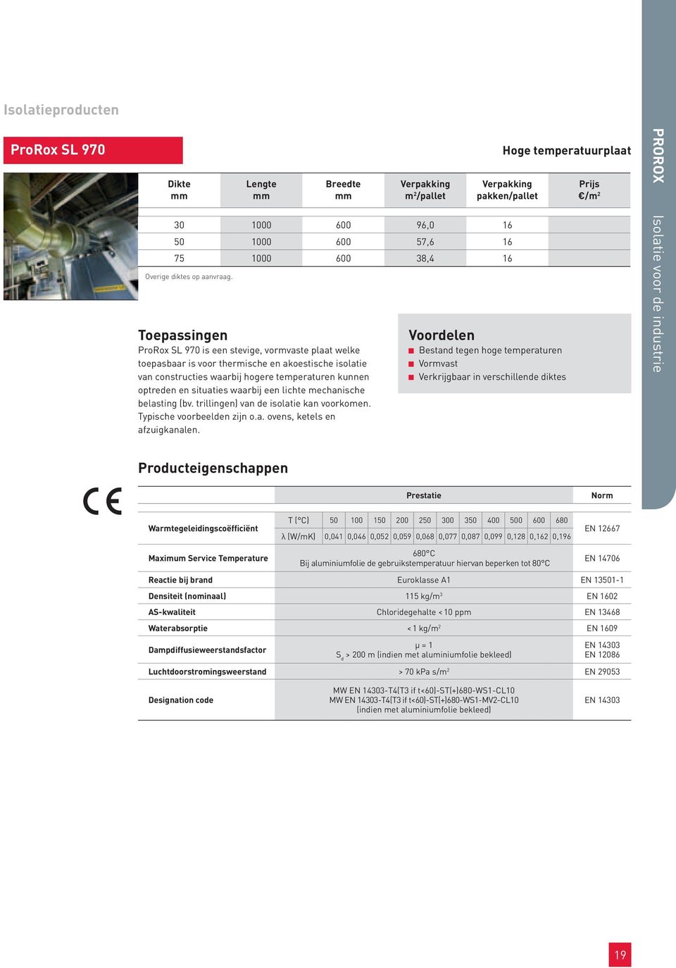 mechanische belasting (bv. trillingen) van de isolatie kan voorkomen. Typische voorbeelden zijn o.a. ovens, ketels en afzuigkanalen.