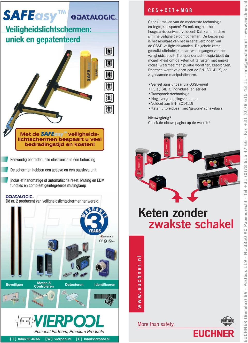 mutinglamp Dé nr. 2 producent van veiligheids lichtschermen ter wereld. Beveiligen Meten & Controleren Detecteren Personal Partners, Premium Products Identificeren [ T ] 0346 59 45 55 [ W ] vierpool.