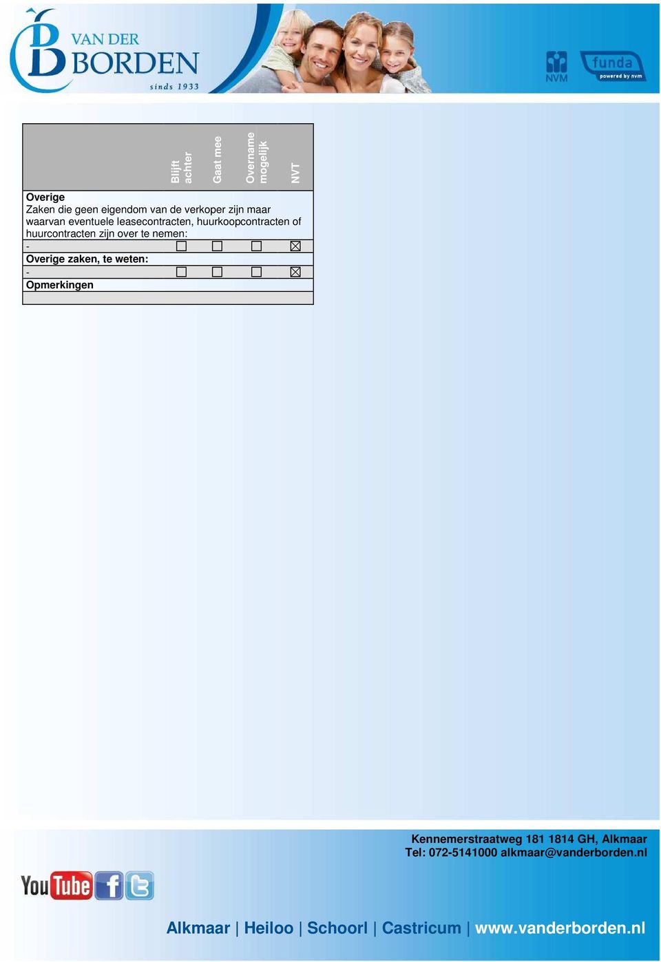 eventuele leasecontracten, huurkoopcontracten of