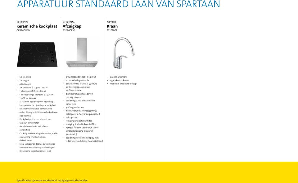 display is zichtbaar welke kookzone nog warm is Kookplaat past in een nismaat van 560 x 490 millimeter Aansluitwaarde 6,4 kw, 2 fasen aansluiting Cook-light verwarmingselementen, snelle opwarming en