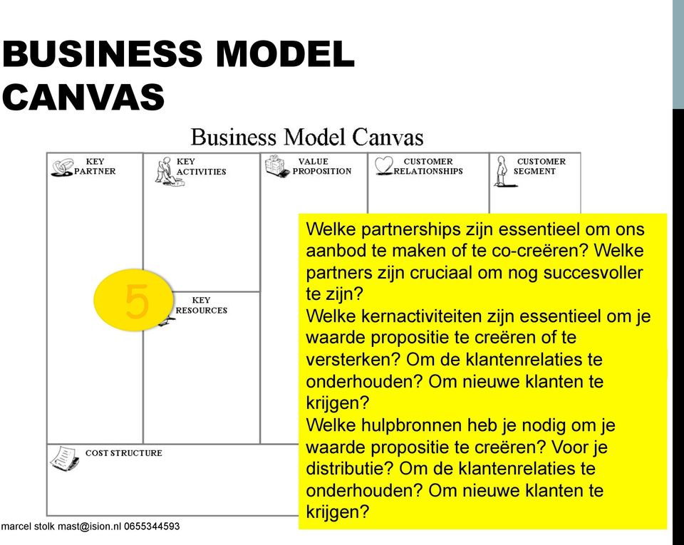 Welke 1 kernactiviteiten zijn essentieel om je waarde propositie te creëren of te versterken?