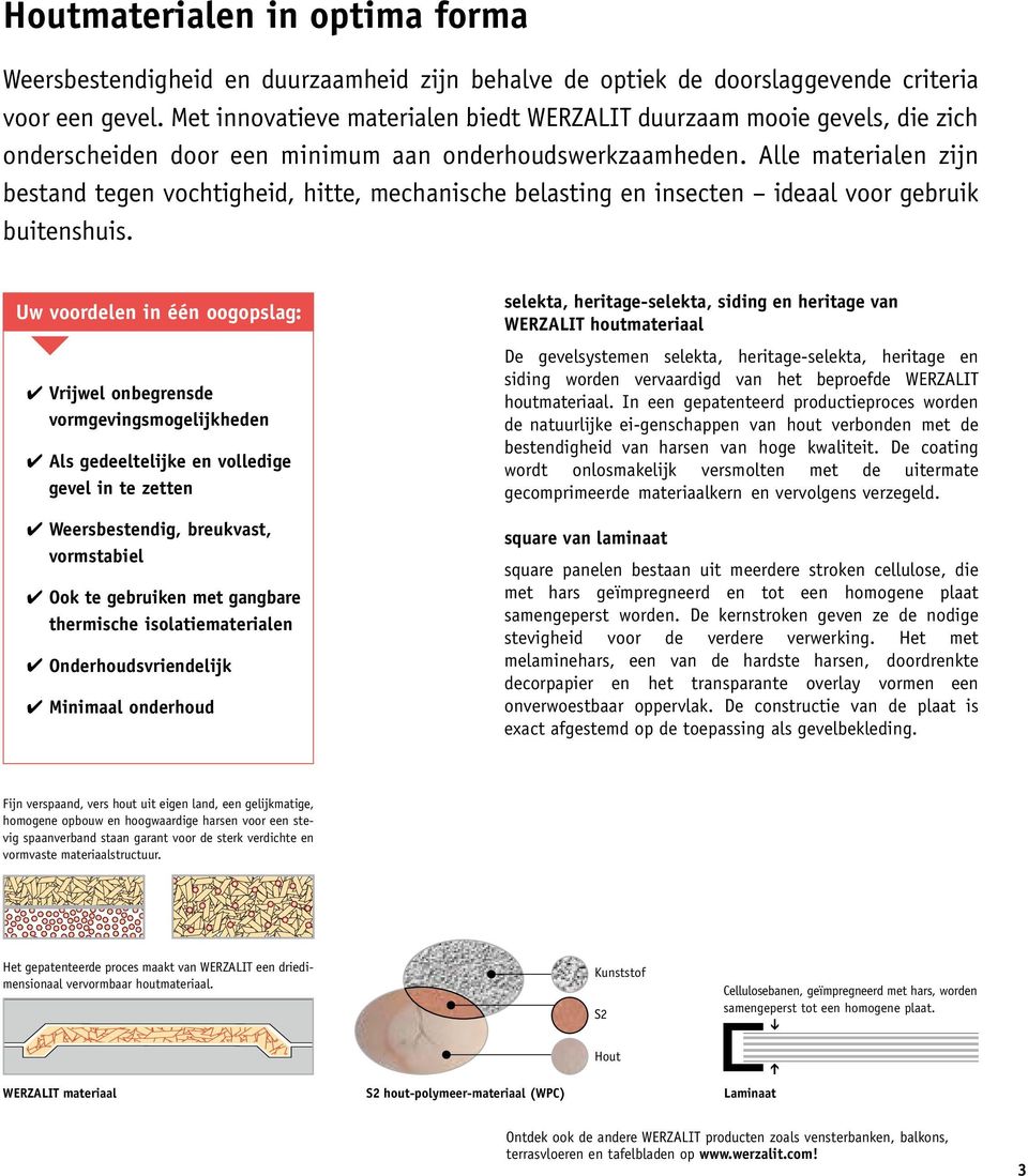 Alle materialen zijn bestand tegen vochtigheid, hitte, mechanische belasting en insecten ideaal voor gebruik buitenshuis.