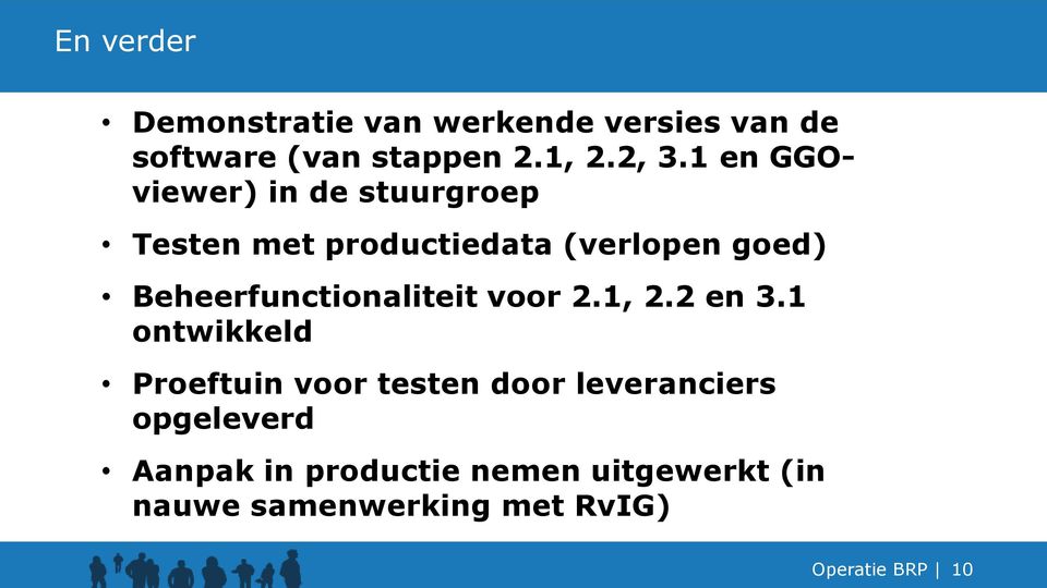 Beheerfunctionaliteit voor 2.1, 2.2 en 3.