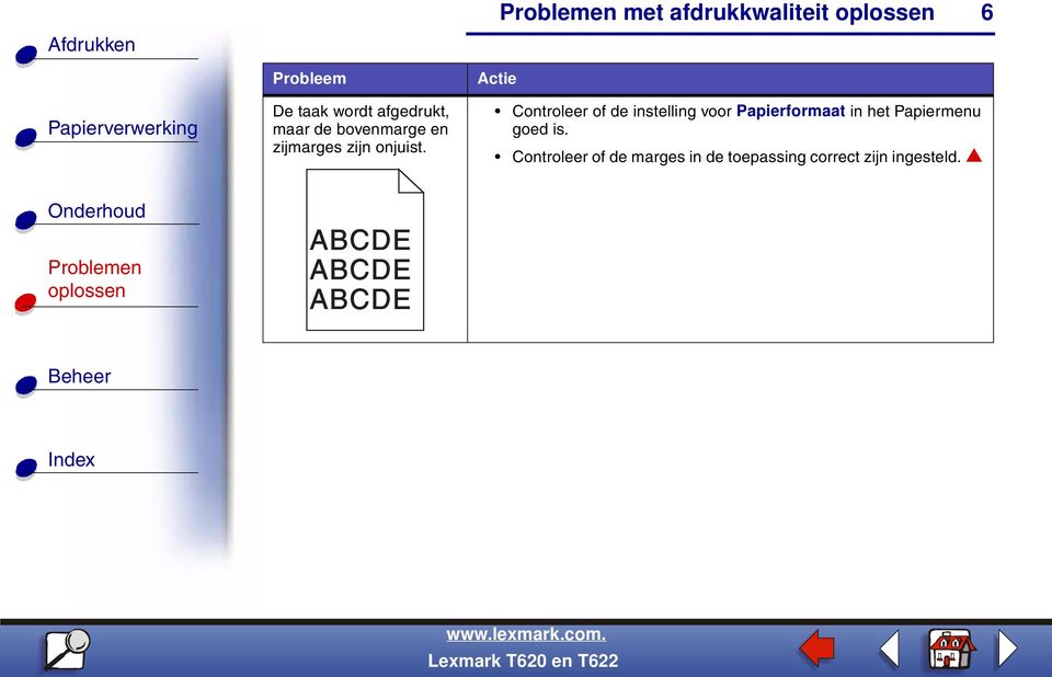 Controleer of de instelling voor Papierformaat in het