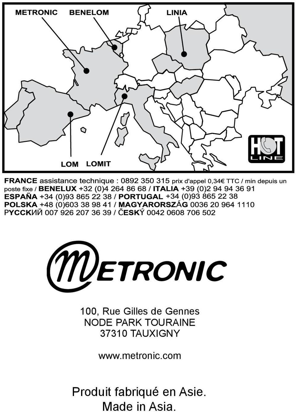 TAUXIGNY www.metronic.