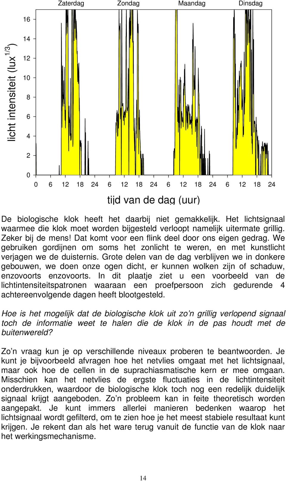 We gebruiken gordijnen om soms het zonlicht te weren, en met kunstlicht verjagen we de duisternis.