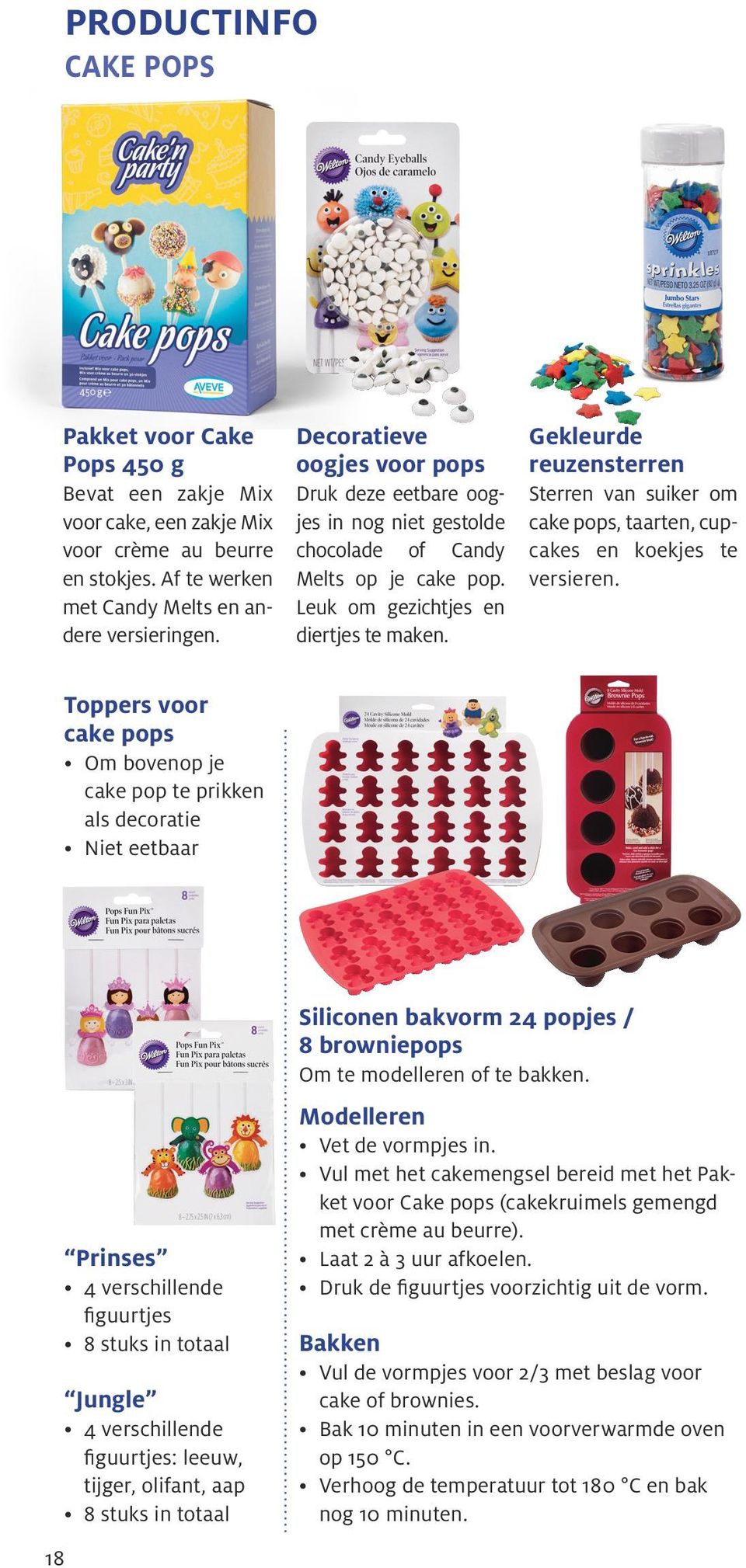 Gekleurde reuzensterren Sterren van suiker om cake pops, taarten, cupcakes en koekjes te versieren.