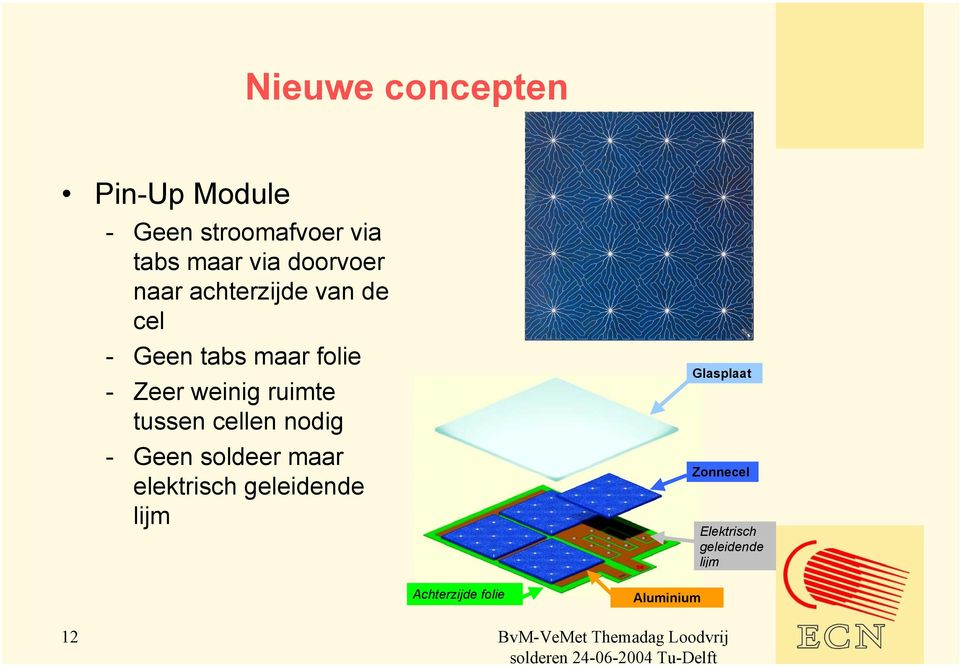 ruimte tussen cellen nodig - Geen soldeer maar elektrisch geleidende lijm