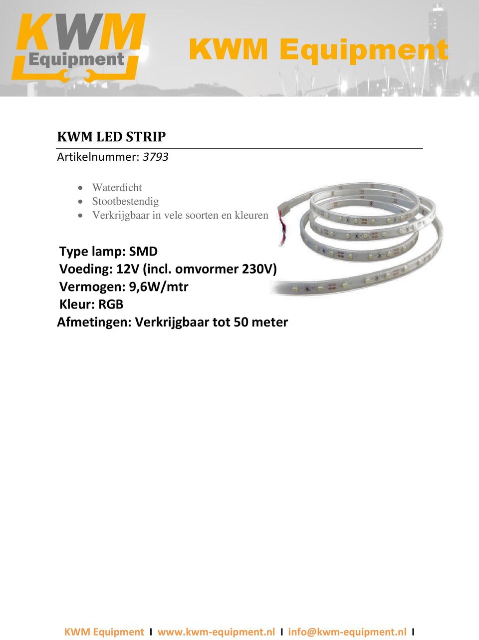 Type lamp: SMD Voeding: 12V (incl.