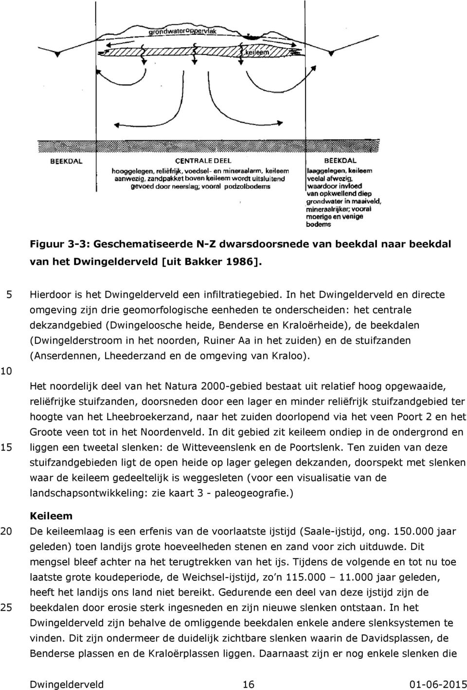 (Dwingelderstroom in het noorden, Ruiner Aa in het zuiden) en de stuifzanden (Anserdennen, Lheederzand en de omgeving van Kraloo).