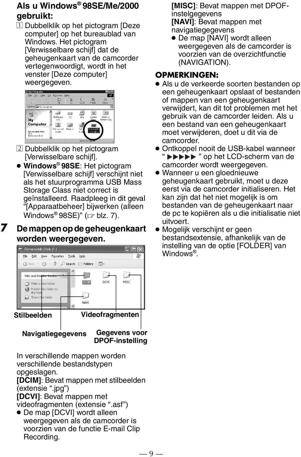 Windows 98SE: Het pictogram [Verwisselbare schijf] verschijnt niet als het stuurprogramma USB Mass Storage Class niet correct is geïnstalleerd.