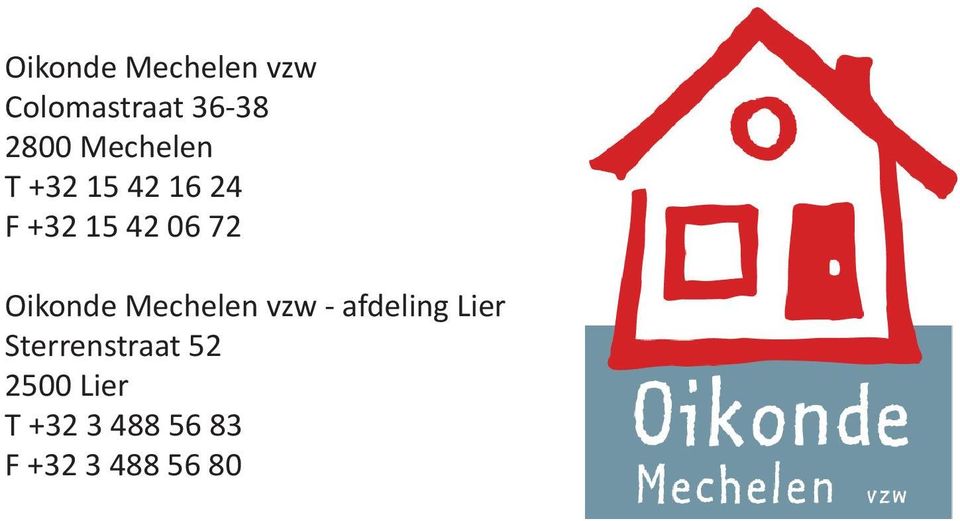 Oikonde Mechelen vzw - afdeling Lier