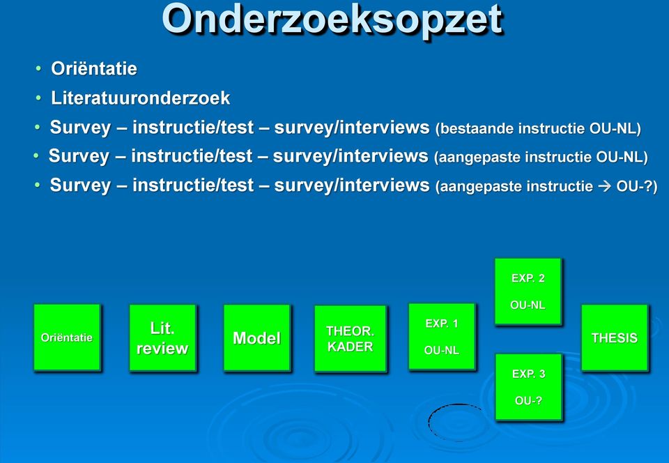 survey/interviews (aangepaste instructie OU-NL) Survey instructie/test