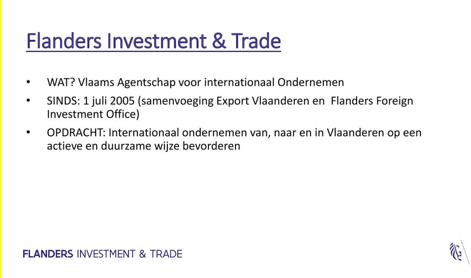 (samenvoeging Export Vlaanderen en Flanders Foreign Investment