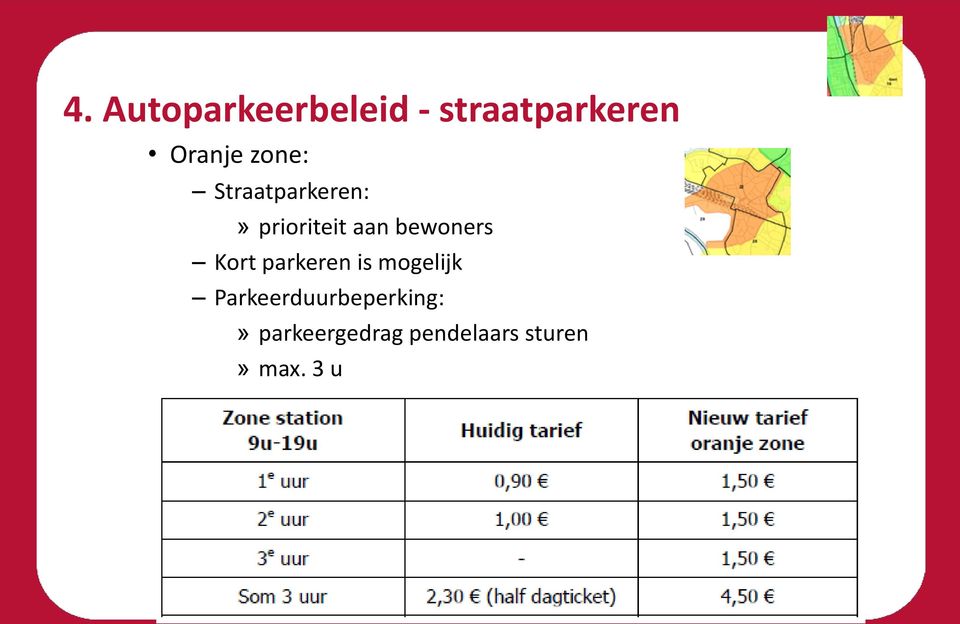 bewoners Kort parkeren is mogelijk