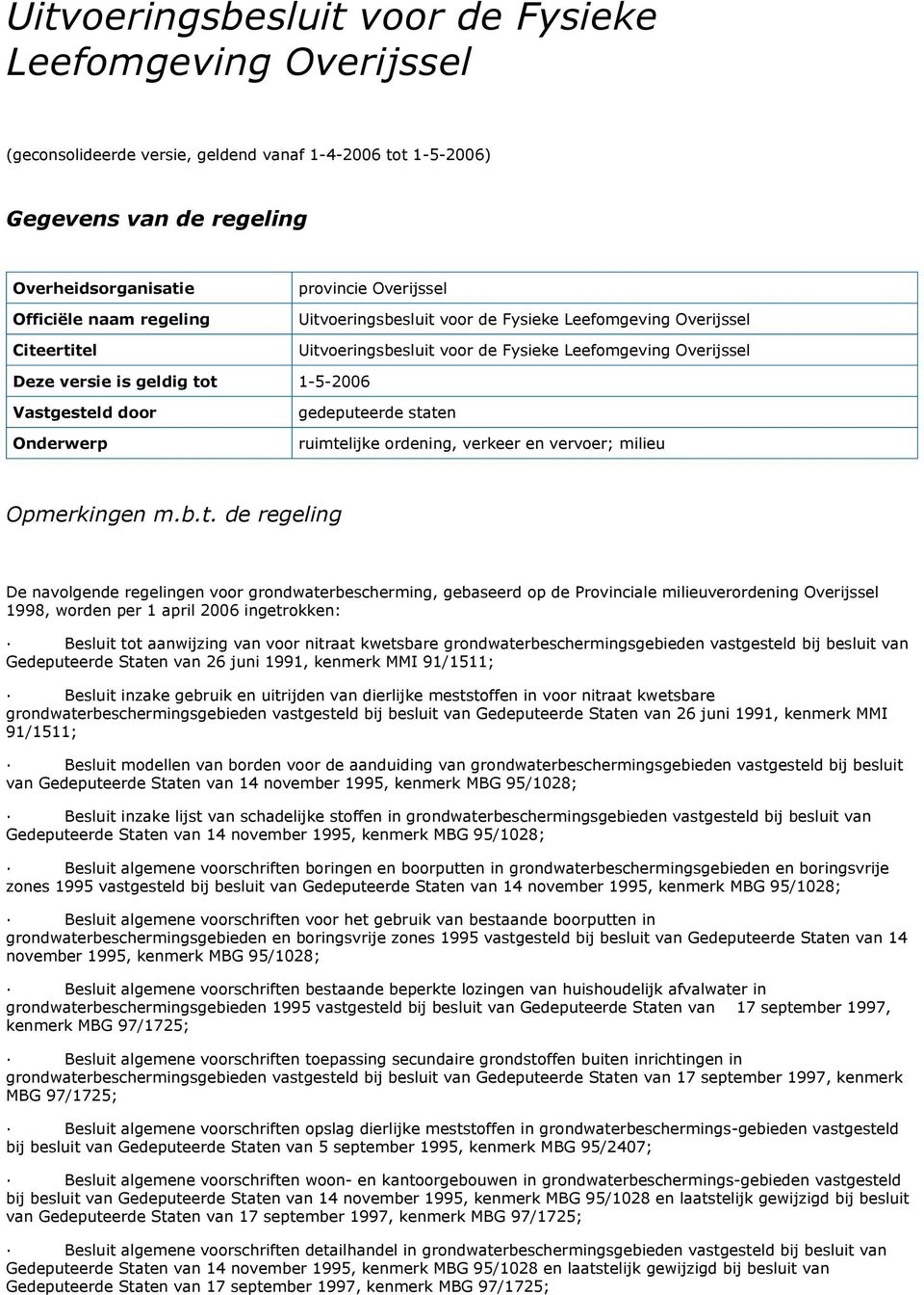 door Onderwerp gedepute