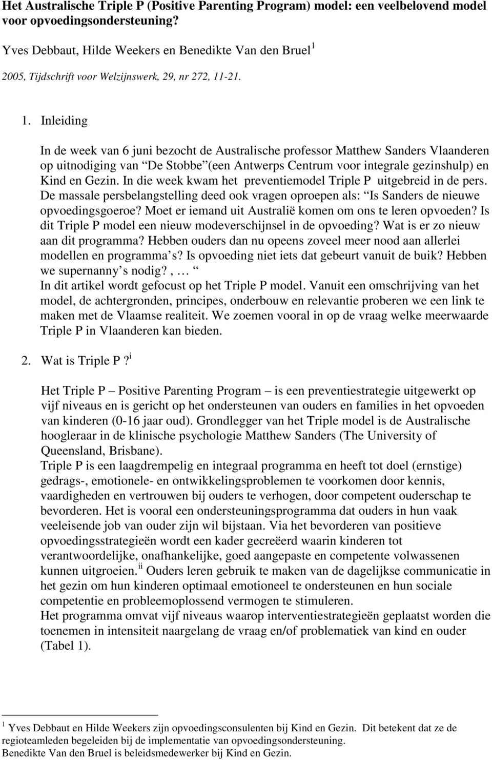2005, Tijdschrift voor Welzijnswerk, 29, nr 272, 11