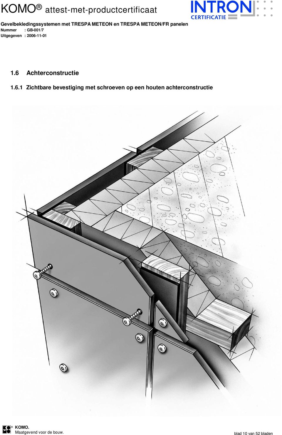 schroeven op een houten