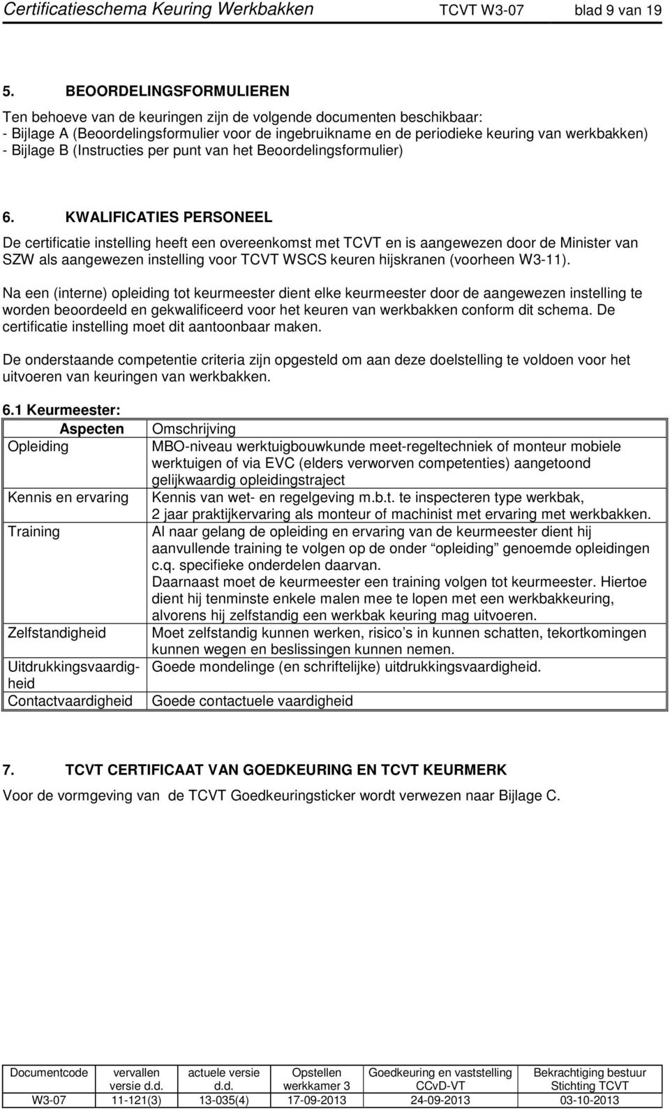 Bijlage B (Instructies per punt van het Beoordelingsformulier) 6.