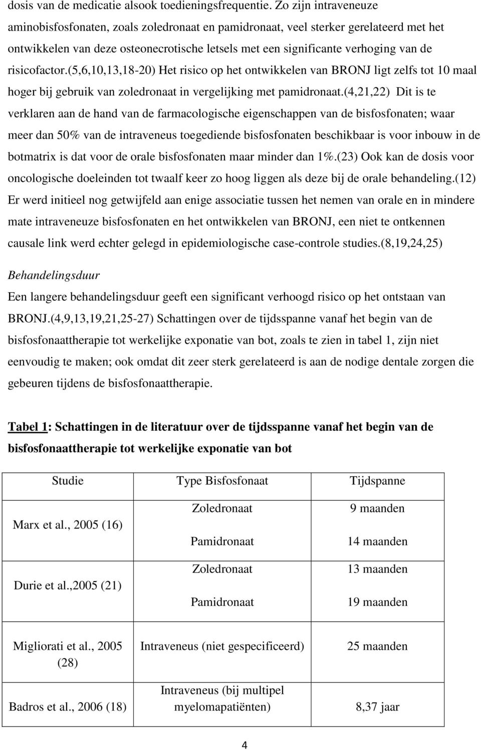 risicofactor.(5,6,10,13,18-20) Het risico op het ontwikkelen van BRONJ ligt zelfs tot 10 maal hoger bij gebruik van zoledronaat in vergelijking met pamidronaat.