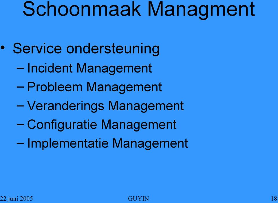 Veranderings Management Configuratie