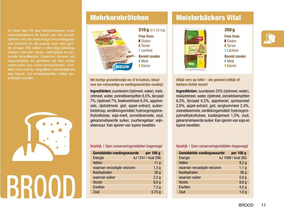 Ontdek onze niet te vergelijken veelzijdigheid aan brood. Uw smaakpapillen zullen geprikkeld worden.