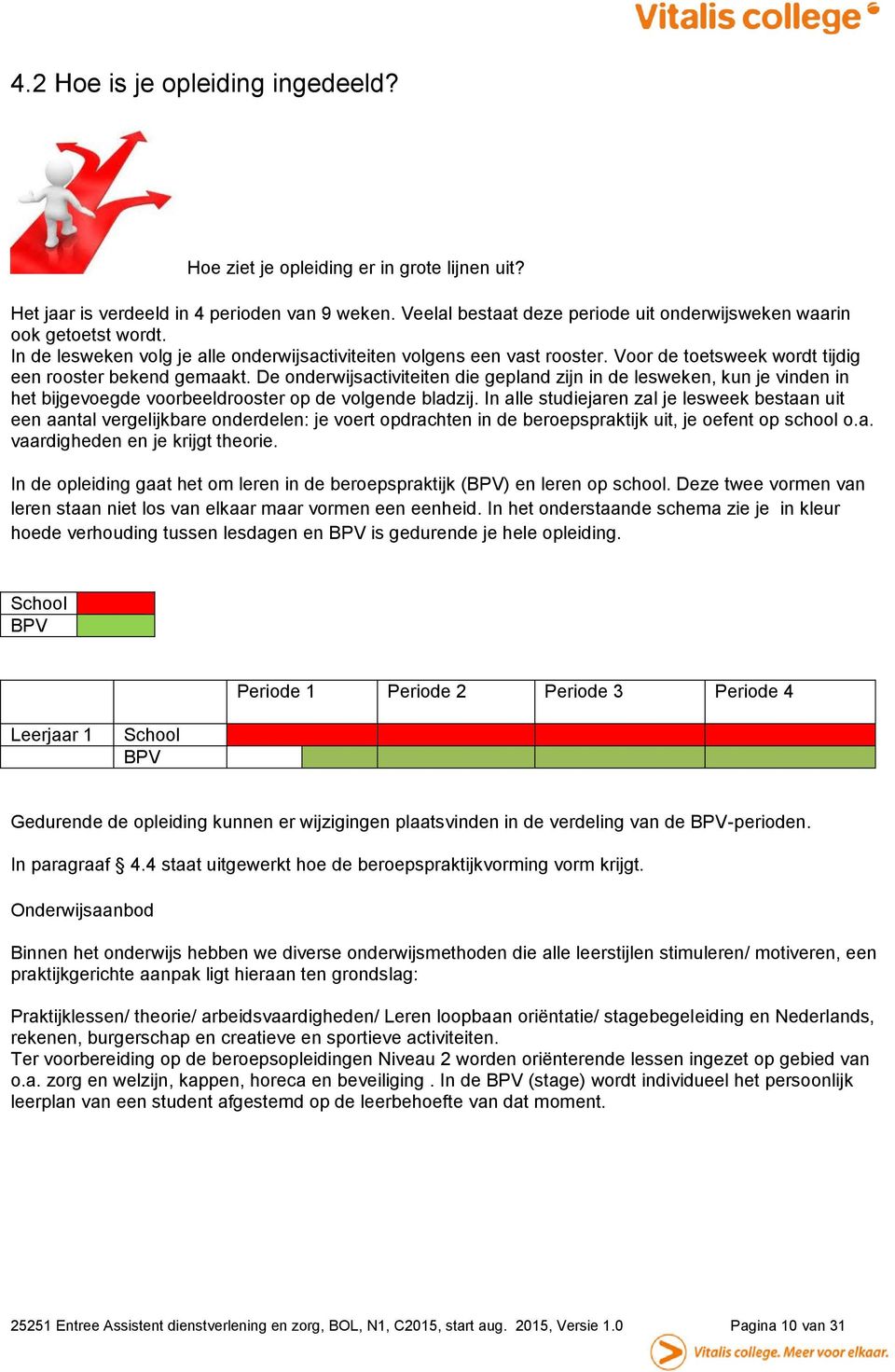 Voor de toetsweek wordt tijdig een rooster bekend gemaakt. De onderwijsactiviteiten die gepland zijn in de lesweken, kun je vinden in het bijgevoegde voorbeeldrooster op de volgende bladzij.