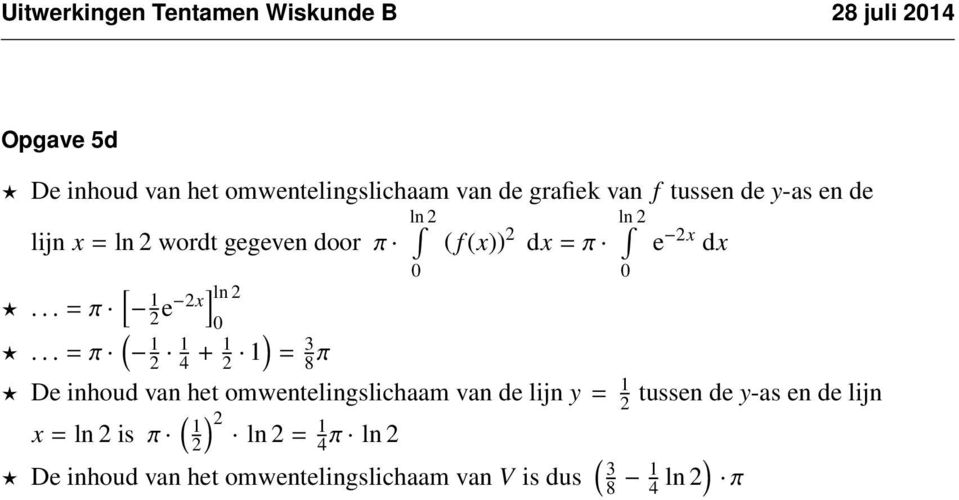 .. = π [ e ] ln 0.