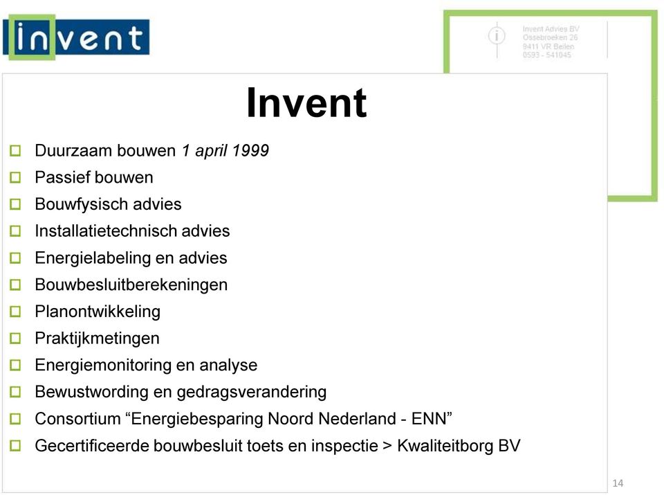 Energiemonitoring en analyse Bewustwording en gedragsverandering Consortium