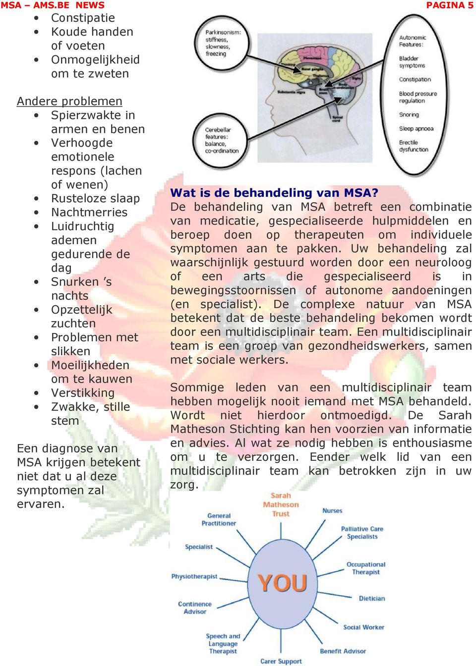 Luidruchtig ademen gedurende de dag Snurken s nachts Opzettelijk zuchten Problemen met slikken Moeilijkheden om te kauwen Verstikking Zwakke, stille stem Een diagnose van MSA krijgen betekent niet