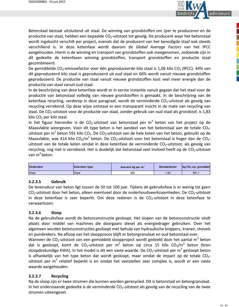 In deze ketenfase wordt daarom de Global Average Factors van het IPCC aangehouden.