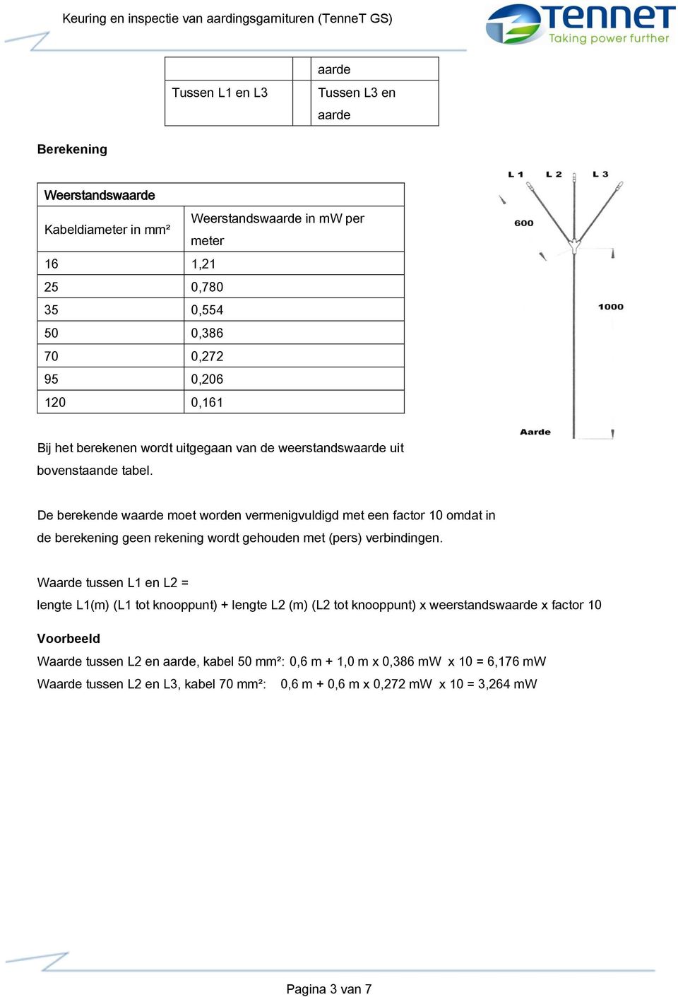 De berekende waarde moet worden vermenigvuldigd met een factor 10 omdat in de berekening geen rekening wordt gehouden met (pers) verbindingen.