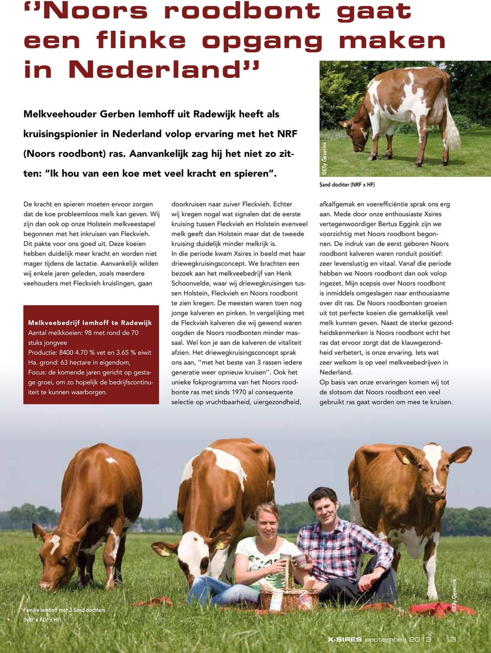 Wij zijn dan ook op onze Holstein melkveestapel begonnen met het inkruisen van Fleckvieh. Dit pakte voor ons goed uit.