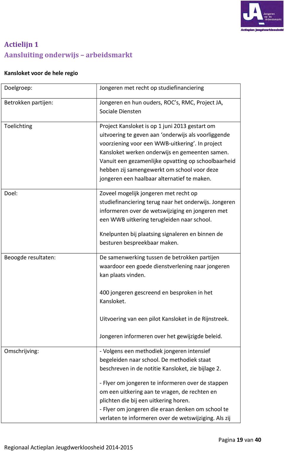 In project Kansloket werken onderwijs en gemeenten samen. Vanuit een gezamenlijke opvatting op schoolbaarheid hebben zij samengewerkt om school voor deze jongeren een haalbaar alternatief te maken.