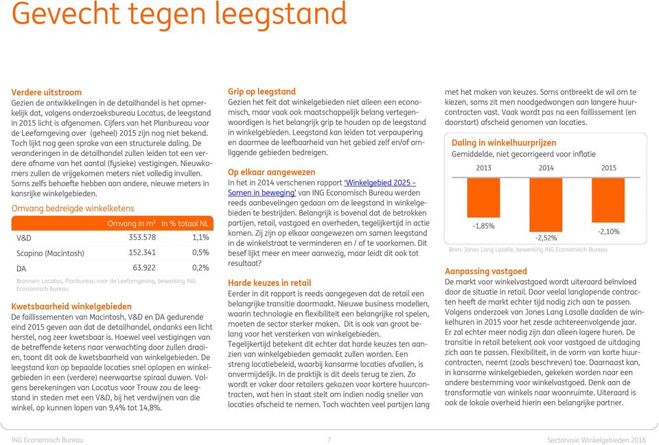 De veranderingen in de detailhandel zullen leiden tot een verdere afname van het aantal (fysieke) vestigingen. Nieuwkomers zullen de vrijgekomen meters niet volledig invullen.