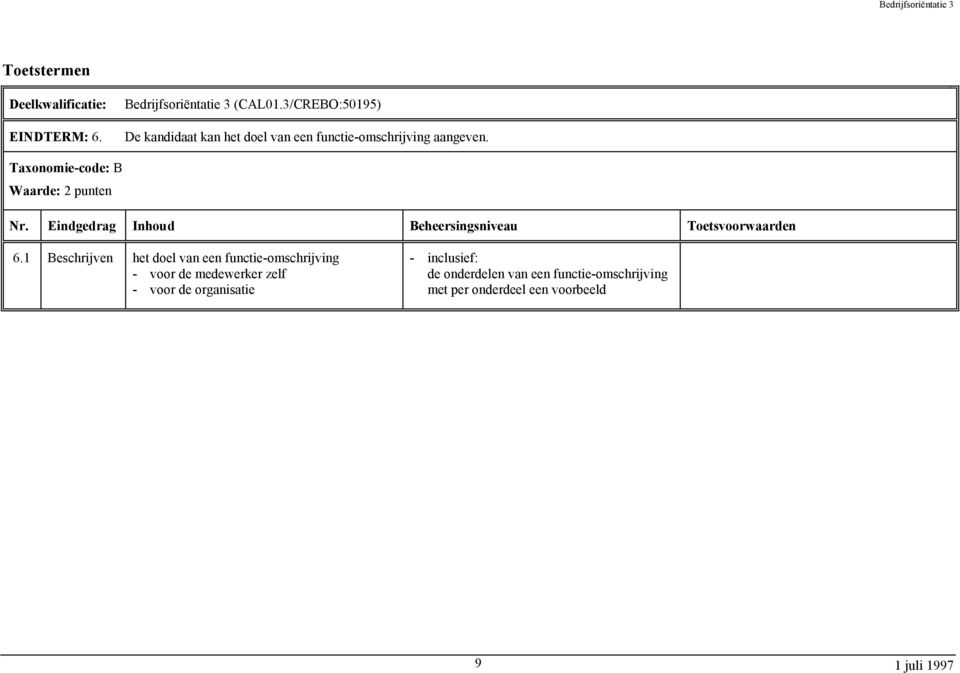 Taxonomie-code: B Waarde: 2 punten 6.