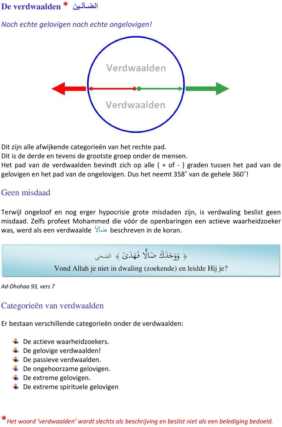 Geen misdaad Terwijl ongeloof en nog erger hypocrisie grote misdaden zijn, is verdwaling beslist geen misdaad.