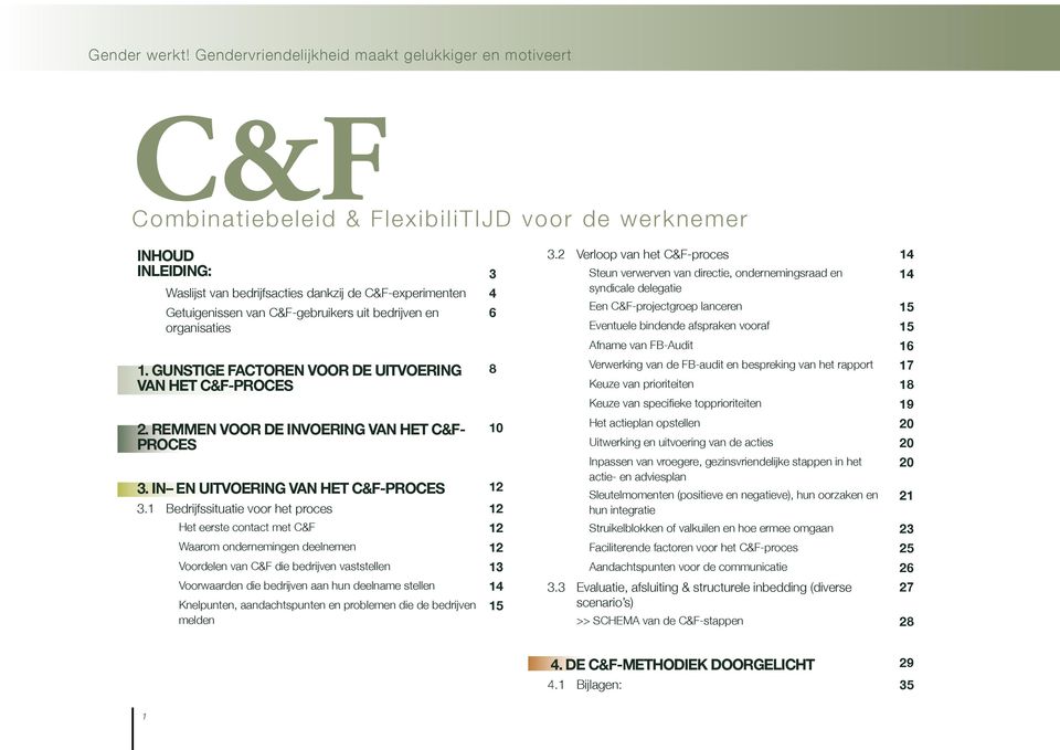 1 Bedrijfssituatie voor het proces 12 Het eerste contact met C&F 12 Waarom ondernemingen deelnemen 12 Voordelen van C&F die bedrijven vaststellen 13 Voorwaarden die bedrijven aan hun deelname stellen