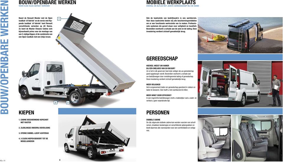 Kiepen 2 3 Mobiele werkplaats Overal en altijd het juiste gereedschap bij de hand Ook de laadruimte van bedrijfsauto s is ons werkterrein.