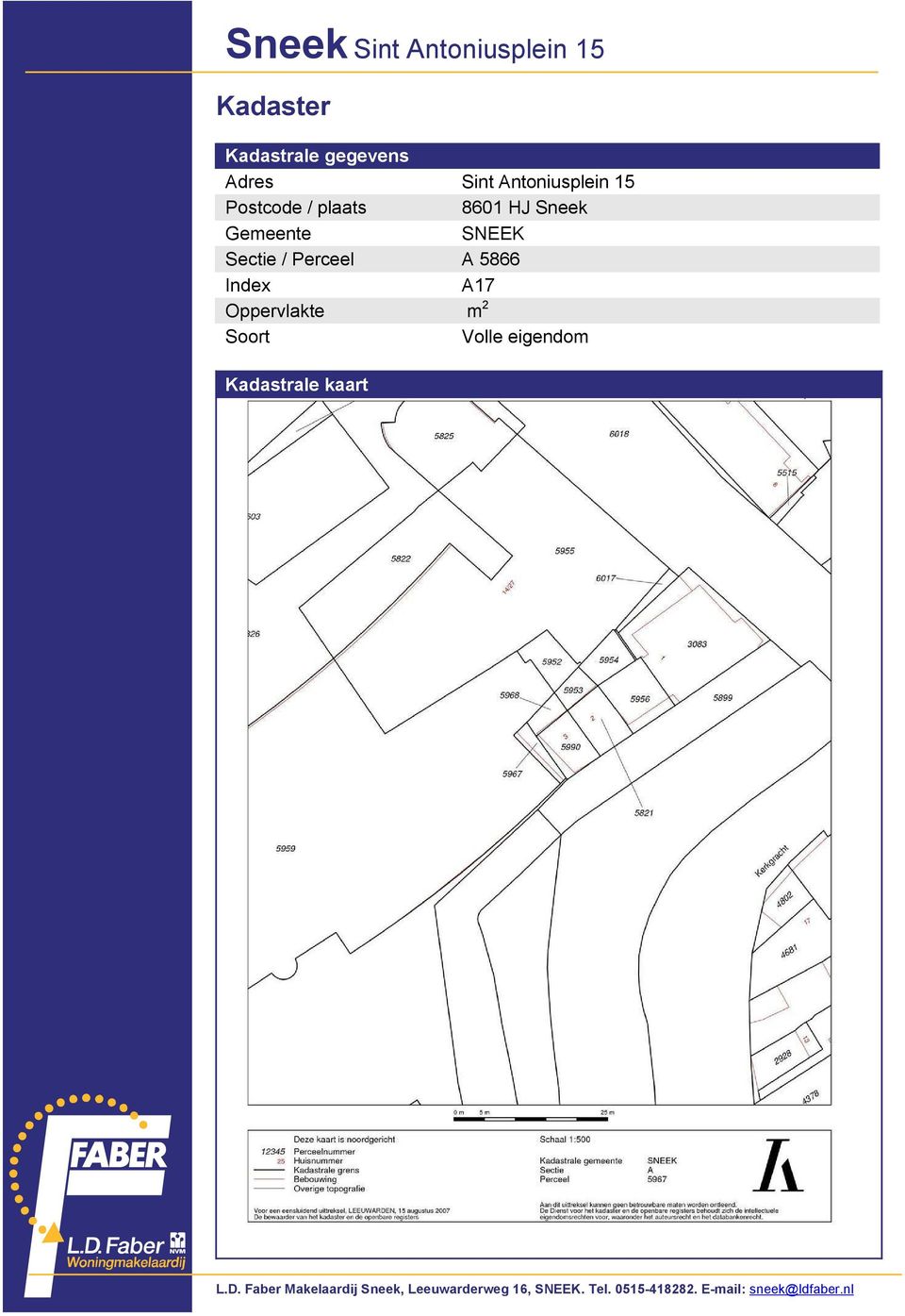 Sneek Gemeente SNEEK Sectie / Perceel A 5866