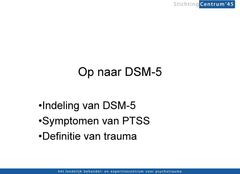 DSM-5 Symptomen