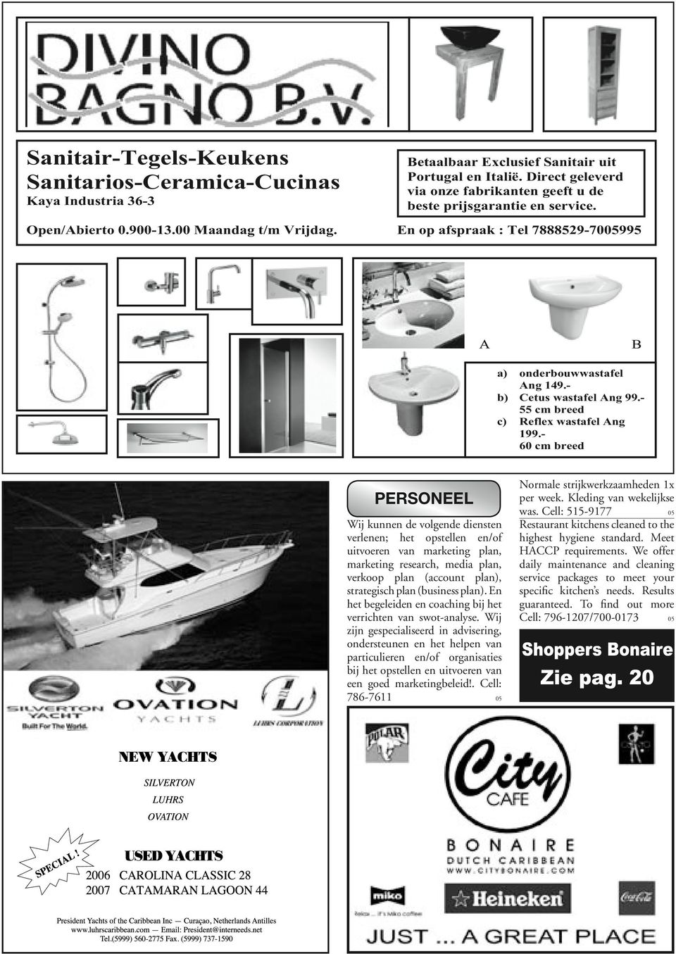 - b) Cetus wastafel Ang 99.- 55 cm breed c) Reflex wastafel Ang 199.