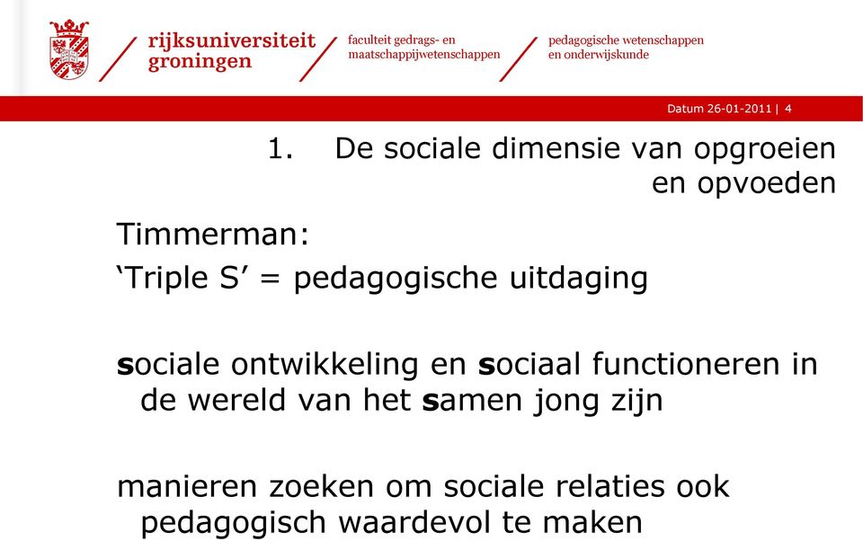 pedagogische uitdaging sociale ontwikkeling en sociaal