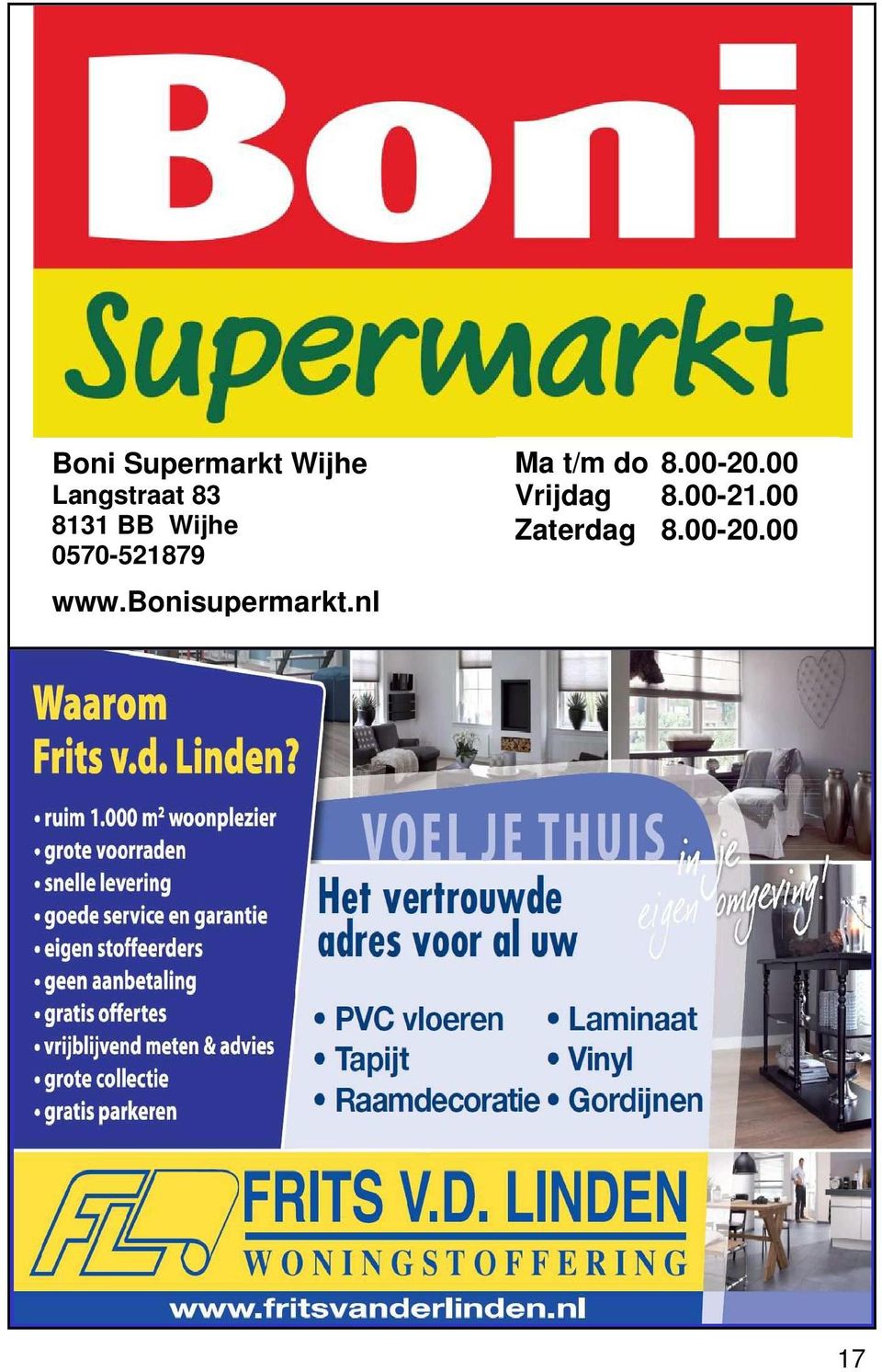 bonisupermarkt.nl Ma t/m do 8.00-20.