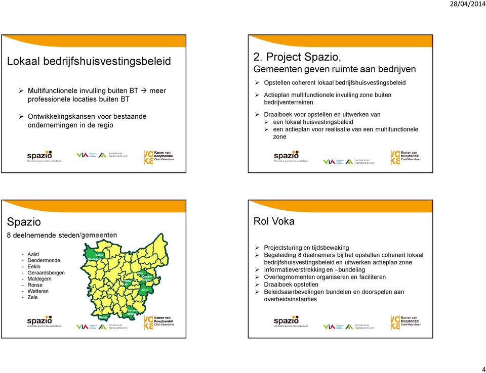 uitwerken van een lokaal huisvestingsbeleid een actieplan voor realisatie van een multifunctionele zone 8 deelnemende steden/gemeenten - Aalst - Dendermonde - Eeklo - Geraardsbergen - Maldegem -