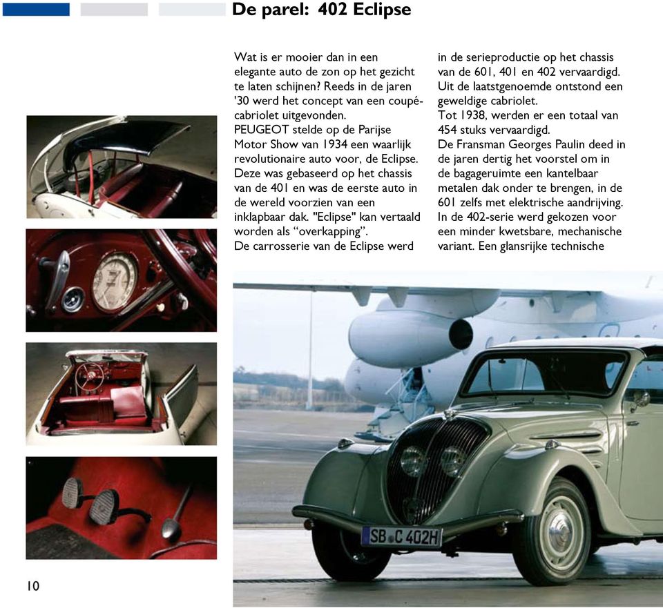 Deze was gebaseerd op het chassis van de 401 en was de eerste auto in de wereld voorzien van een inklapbaar dak. "Eclipse" kan vertaald worden als overkapping.