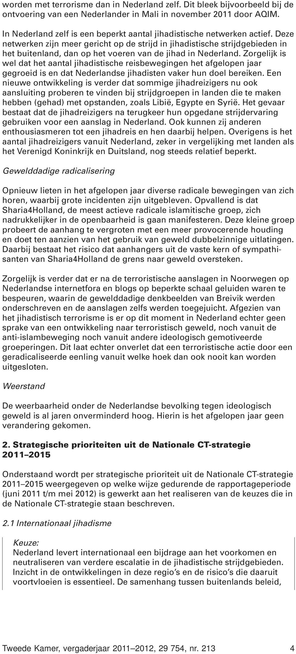 Deze netwerken zijn meer gericht op de strijd in jihadistische strijdgebieden in het buitenland, dan op het voeren van de jihad in Nederland.